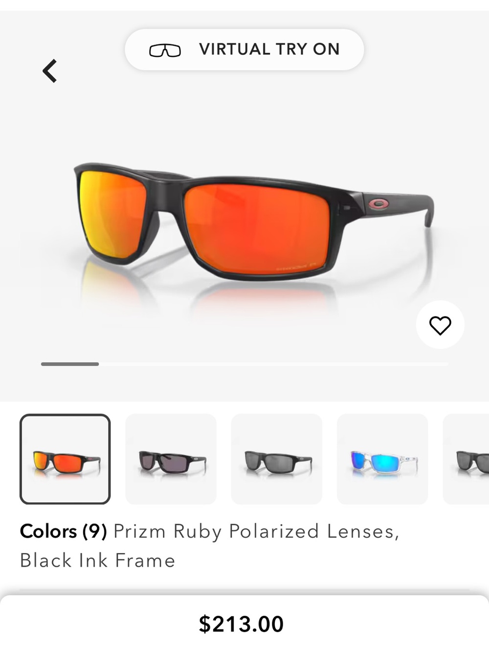 Oakley Sunglasses - Black Frame with Red-Orange Prizm Lenses